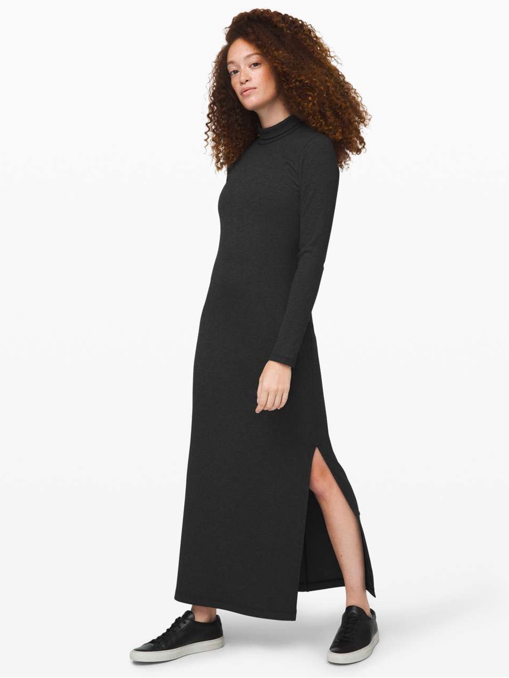 NWT size 6 Lululemon Kitsilano Turtleneck Rib Dress
Heathered Black